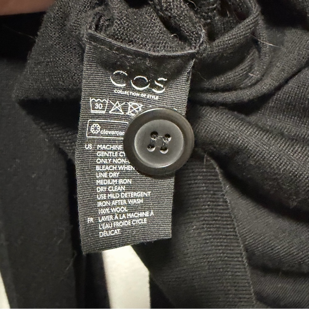 COS Draped Merino-Wool Cardigan - Picture 8 of 9